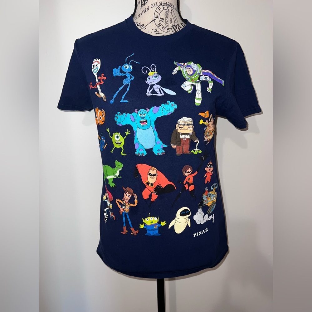 Disney Pixar Character Graphic Tee Navy Blue/Childrens Small